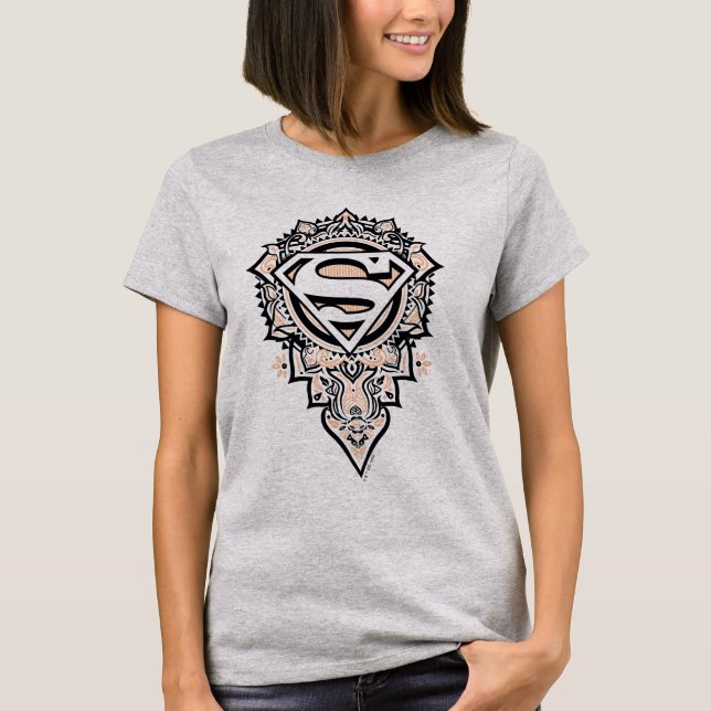Supergirl Mandala Graphic T-Shirt (Vorderseite)