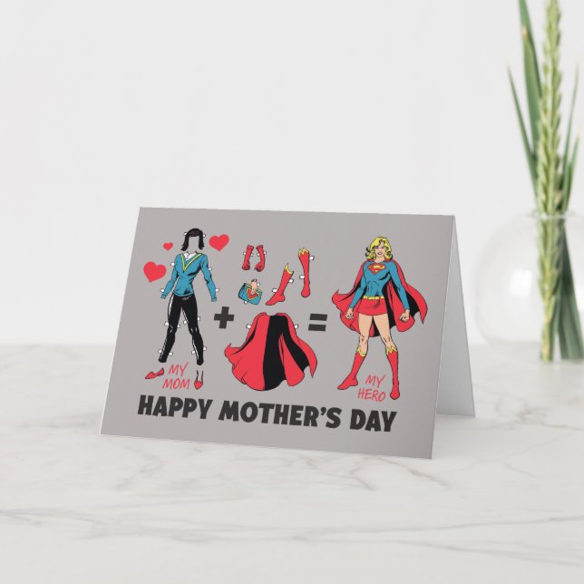Supergirl | Meine Mama = Mein Held Karte (Vorderseite)