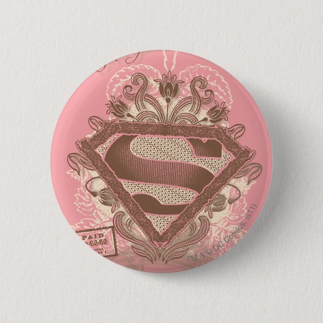 Supergirl Metropolis Ballet Pink Button (Vorderseite)