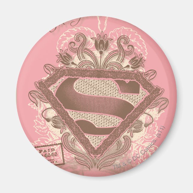 Supergirl Metropolis Ballet Pink Magnet (Vorne)
