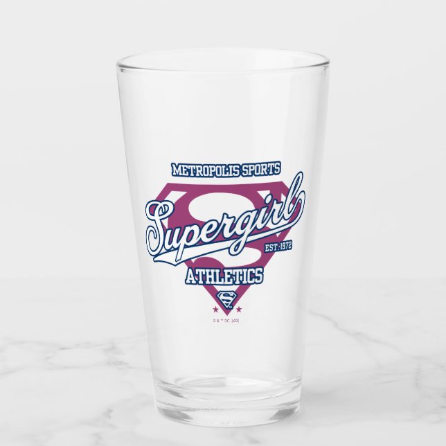 Supergirl Metropolis Sportathletik Grafik Glas (Vorderseite)