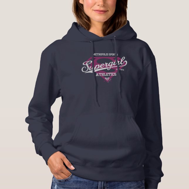 Supergirl Metropolis Sportathletik Grafik Hoodie (Vorderseite)