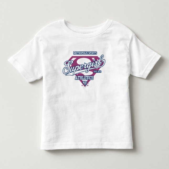 Supergirl Metropolis Sportathletik Grafik Kleinkind T-shirt (Vorderseite)