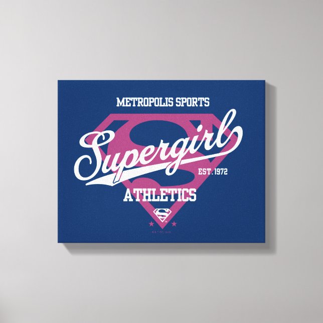 Supergirl Metropolis Sportathletik Grafik Leinwanddruck (Vorderseite)