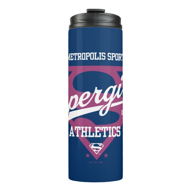 Supergirl Metropolis Sportathletik Grafik Thermosbecher (Vorderseite)