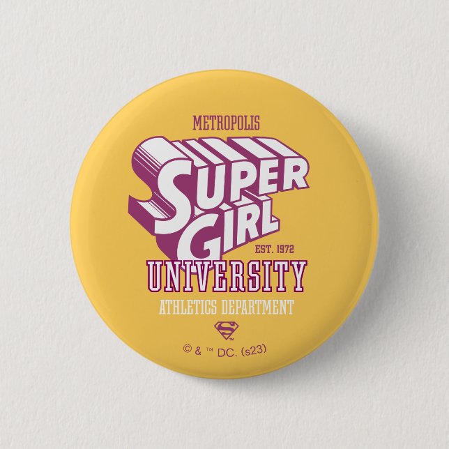 Supergirl Metropolis University Athletics Dept. Button (Vorderseite)