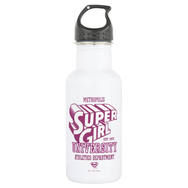 Supergirl Metropolis University Athletics Dept. Edelstahlflasche (Vorderseite)