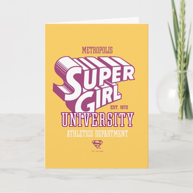 Supergirl Metropolis University Athletics Dept. Karte (Vorderseite)