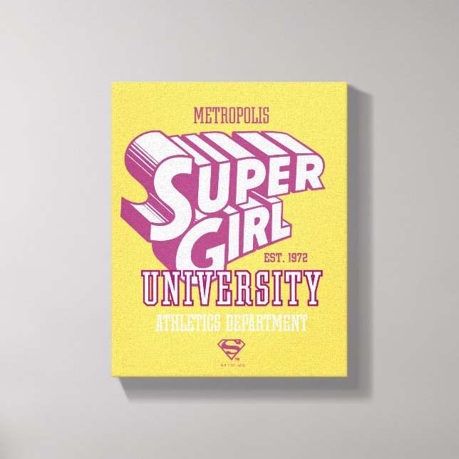 Supergirl Metropolis University Athletics Dept. Leinwanddruck (Vorderseite)