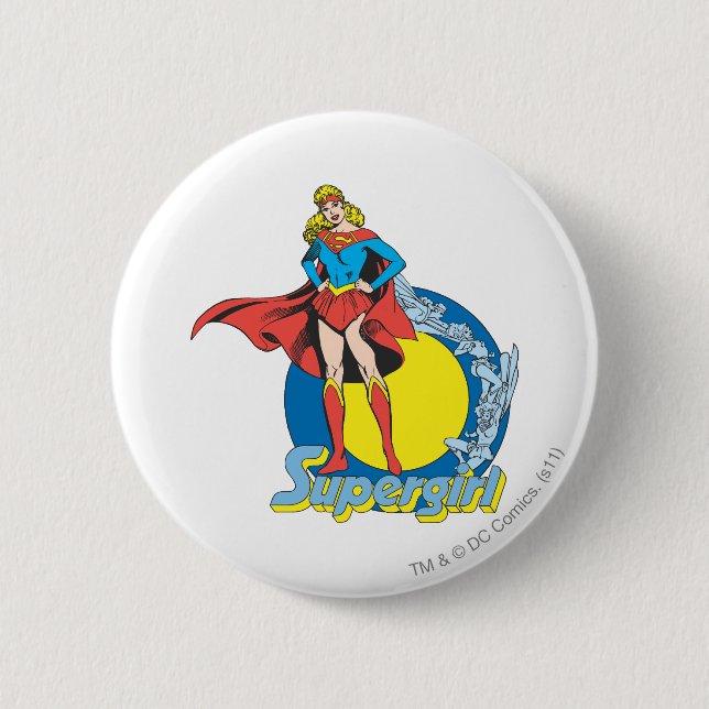 Supergirl mit Logo Button (Vorderseite)