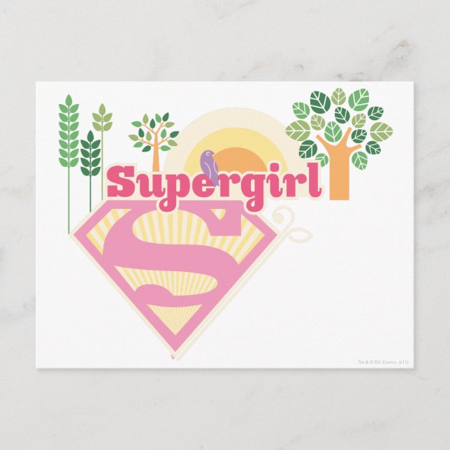 Supergirl Nature Logo Postkarte (Vorderseite)