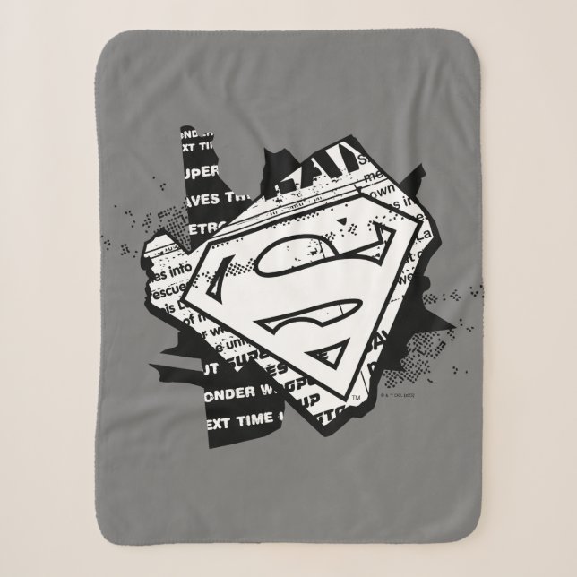 Supergirl Newsprint S-Shield Sherpadecke (Vorderseite)