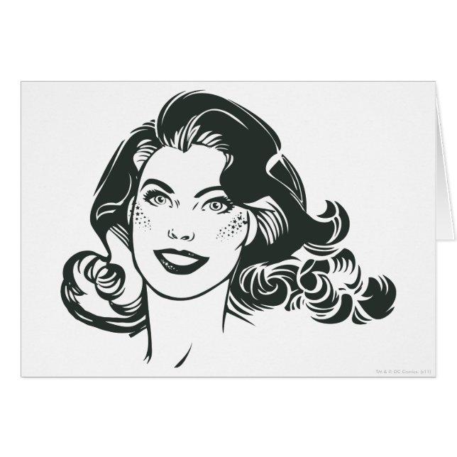 Supergirl noir et blanc dessin 2 (Devant horizontal)