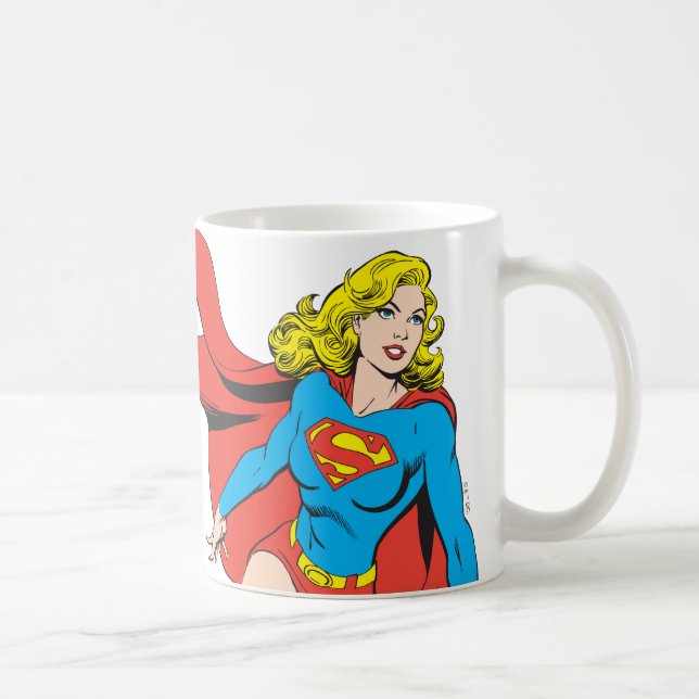 Supergirl on the Move Kaffeetasse (Rechts)