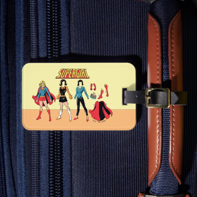 Supergirl Paper Doll Graphic Gepäckanhänger (Vorderseite Insitu 4)