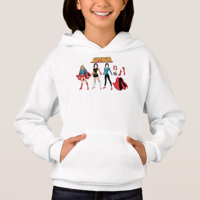 Supergirl Paper Doll Graphic Hoodie (Vorderseite)