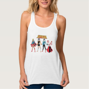 Supergirl Paper Doll Graphic Tank Top