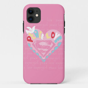 Supergirl Peace und Liebe Pink Case-Mate iPhone Hülle
