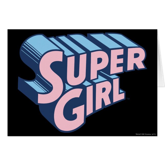 Supergirl Pink and Blue Logo (Vorderseite (Horizontal))