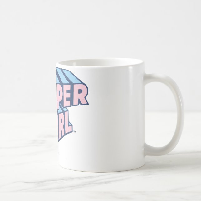 Supergirl Pink and Blue Logo Kaffeetasse (Rechts)