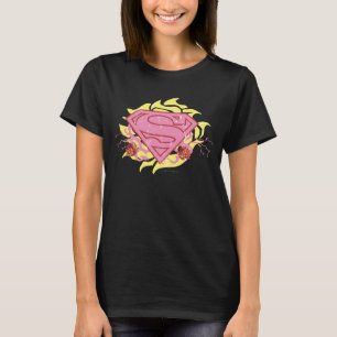 Supergirl Pink Blume T-Shirt