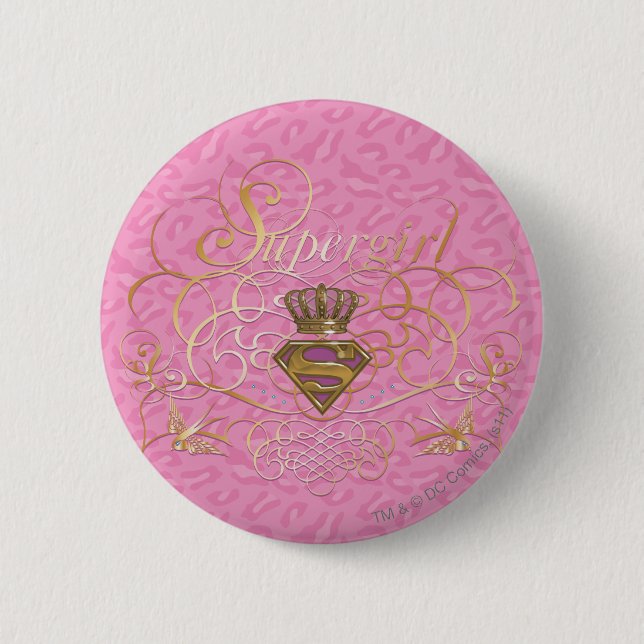 Supergirl Pink Button (Vorderseite)