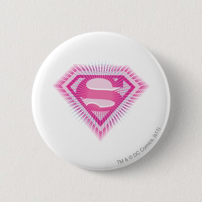 Supergirl Pink Logo Button (Vorderseite)