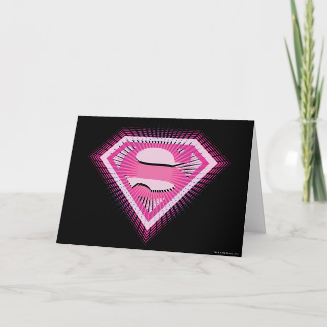 Supergirl Pink Logo Karte (Vorderseite)