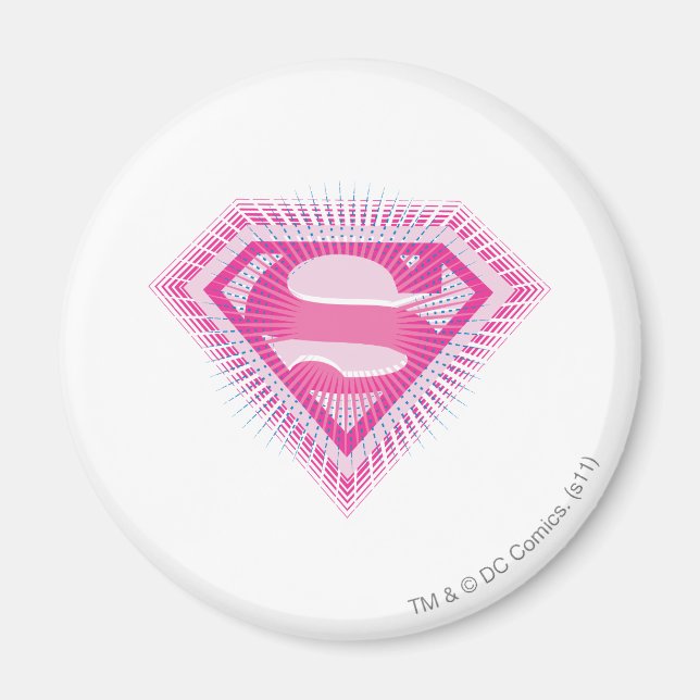 Supergirl Pink Logo Magnet (Vorne)