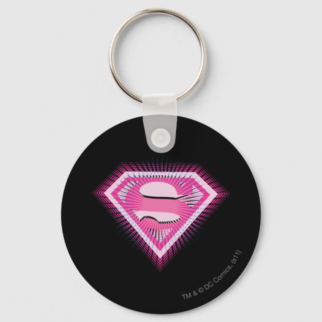 Supergirl Pink Logo Schlüsselanhänger (Vorderseite)