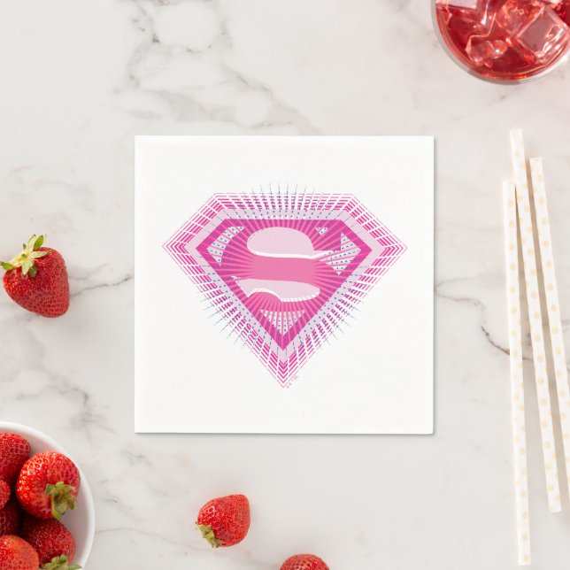 Supergirl Pink Logo Serviette (Beispiel)