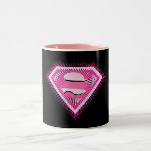 Supergirl Pink Logo Zweifarbige Tasse