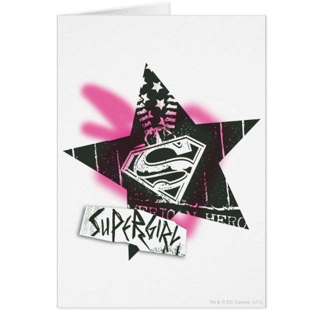 Supergirl Pink Spray Paint Star (Vorne)