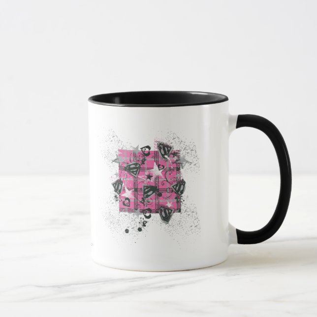 Supergirl Pink Spritzer Square Tasse (Rechts)