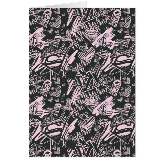 Supergirl Pink und Black Scribbles (Vorne)