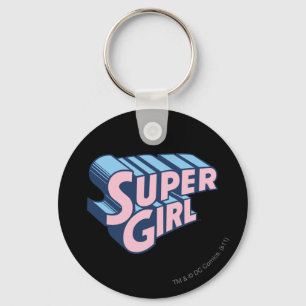 Supergirl Pink und Blue Logo Schlüsselanhänger