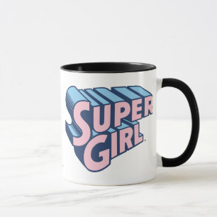 Supergirl Pink und Blue Logo Tasse