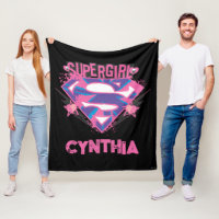 Supergirl Pink und Lila Grunge-Logo