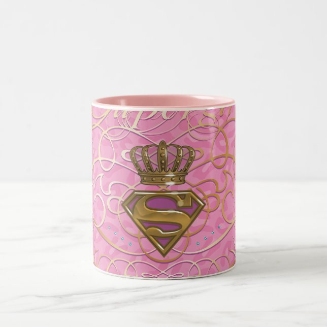 Supergirl Pink Zweifarbige Tasse (Mittel)