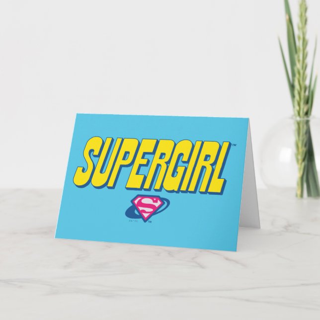 Supergirl Pop Logo Karte (Vorderseite)