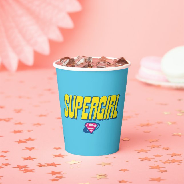 Supergirl Pop-Logo Pappbecher (Insitu)