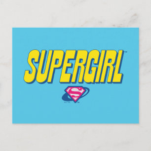 Supergirl Pop-Logo Postkarte
