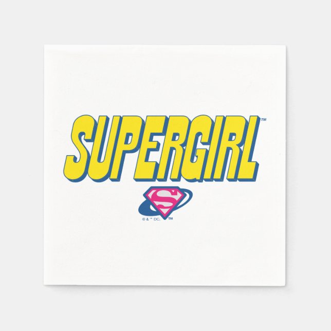 Supergirl Pop Logo Serviette (Vorderseite)
