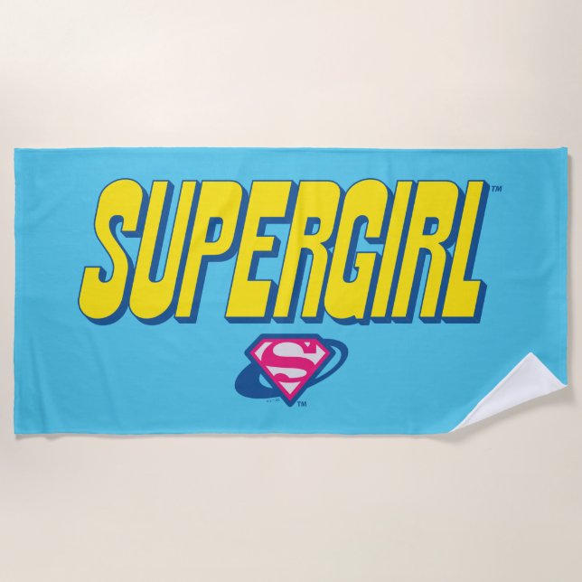 Supergirl Pop-Logo Strandtuch (Vorderseite)