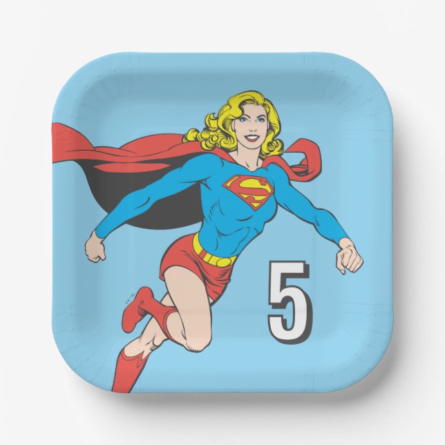 Supergirl Pose 1 Pappteller (Vorderseite)