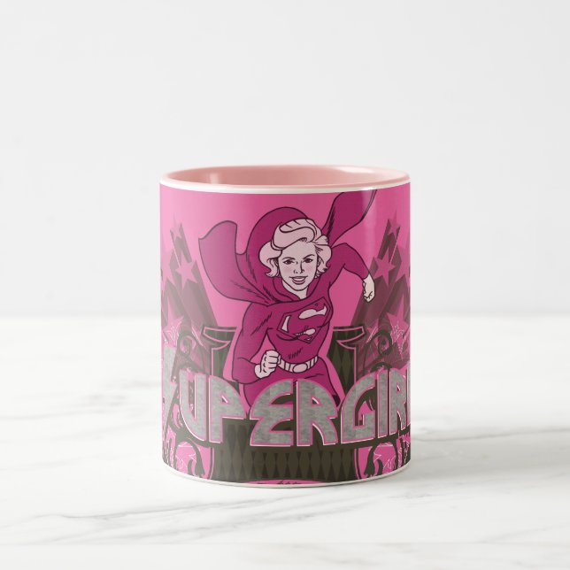 Supergirl-Power 2 Zweifarbige Tasse (Mittel)