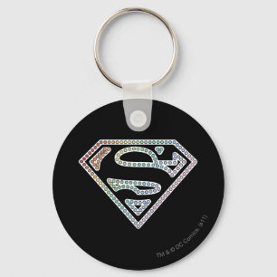 Supergirl-Rainbow-Kontur-Logo Schlüsselanhänger