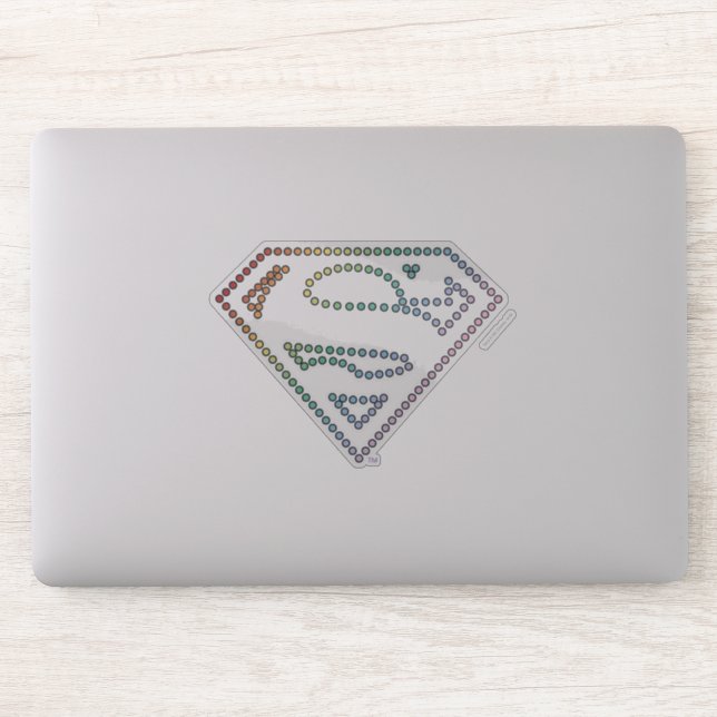 Supergirl Rainbow Outline Logo Aufkleber (Computer)
