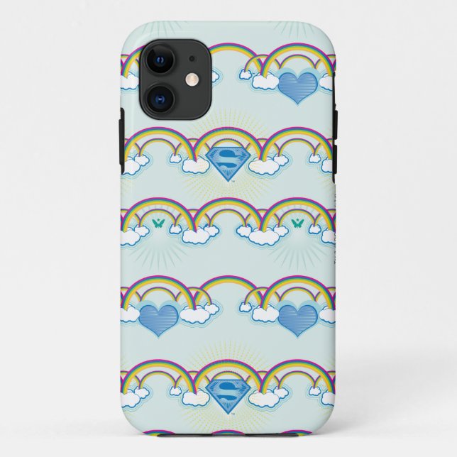 Supergirl Rainbow Pattern Case-Mate iPhone Hülle (Rückseite)