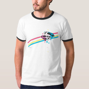 Supergirl Rainbow Stripes T-Shirt